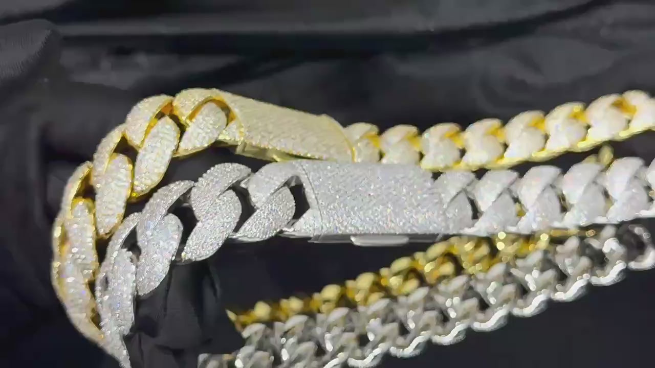 20MM   Chunky Iced out Cuban Link Chain