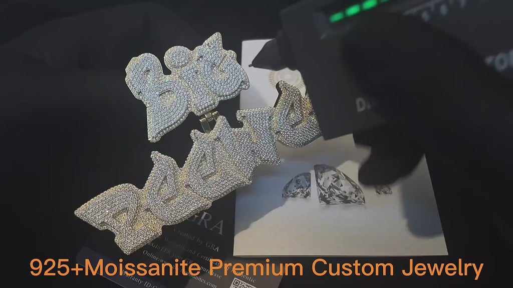 Custom VVS D Moissanite Name Necklace