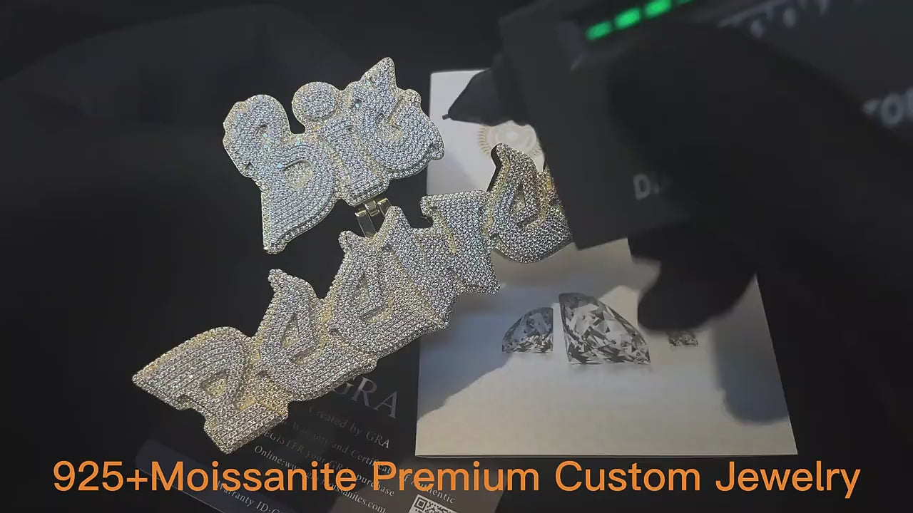 Custom VVS D Moissanite Name Necklace