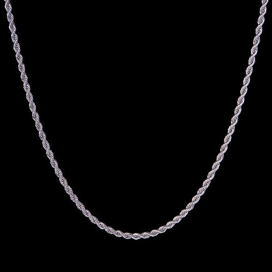 2.5MM White Gold Rope Chain