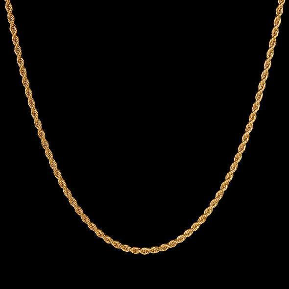 2.5MM 14K Gold Rope Chain Thegoldlinks