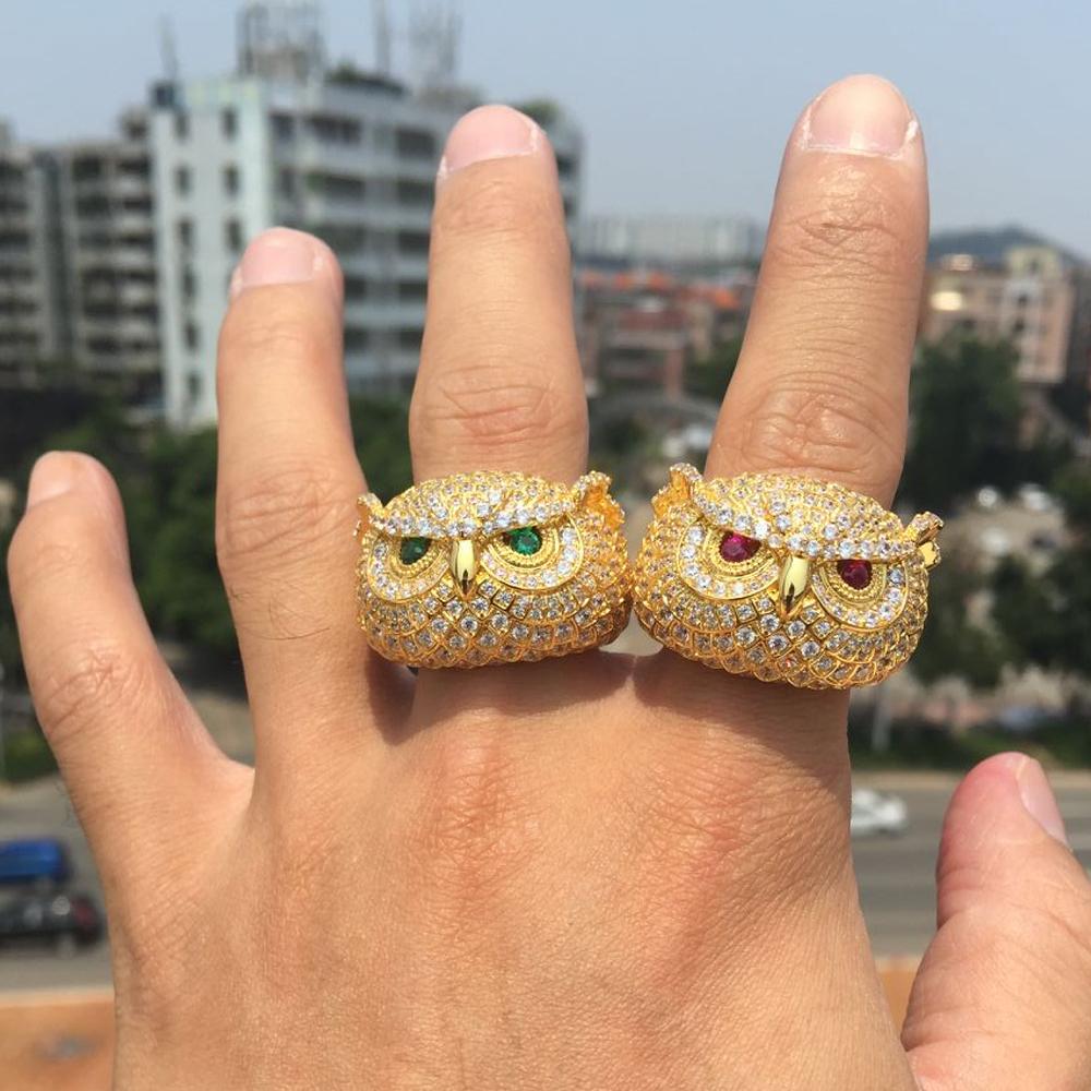 14K Gold Owl Ring