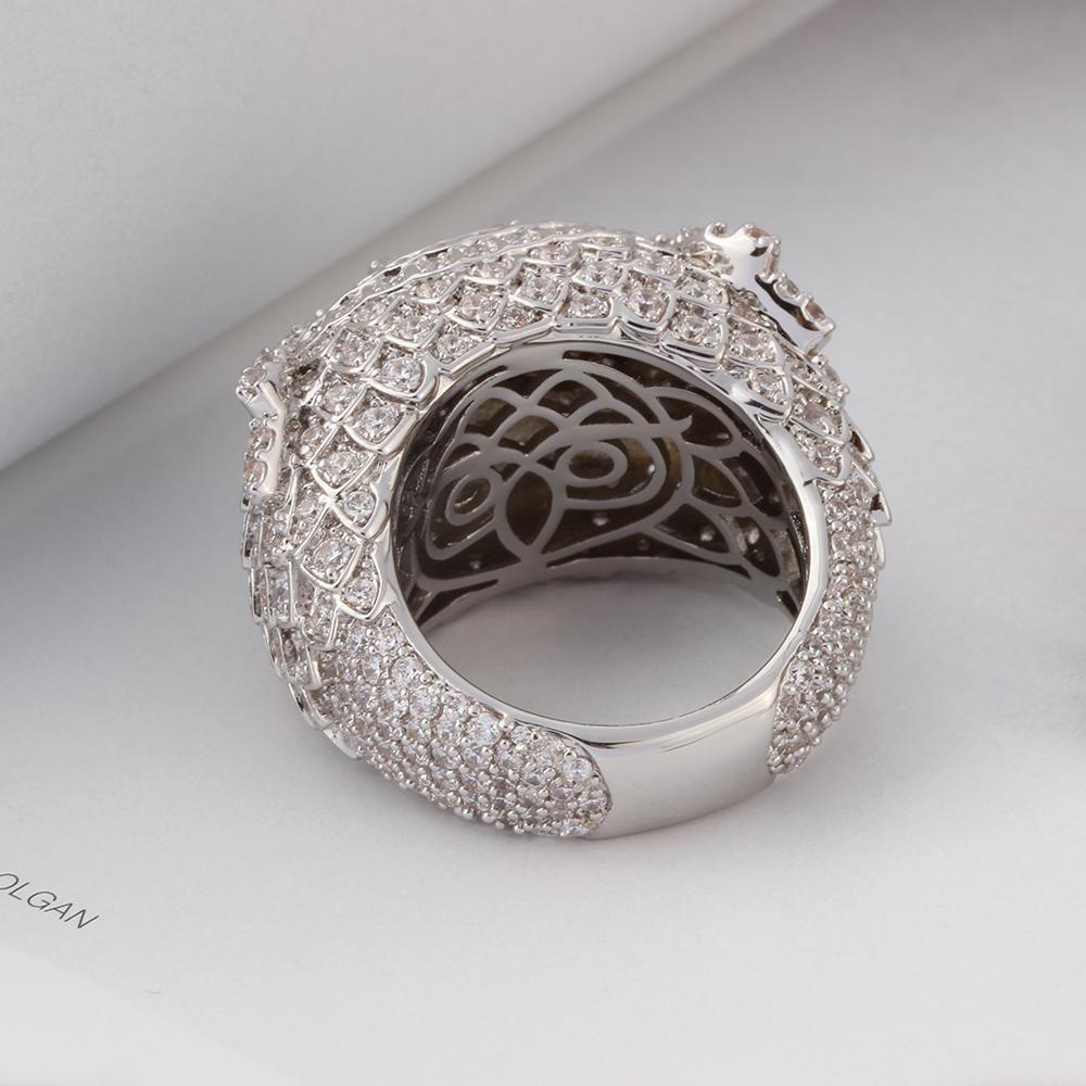 White Gold Owl Ring