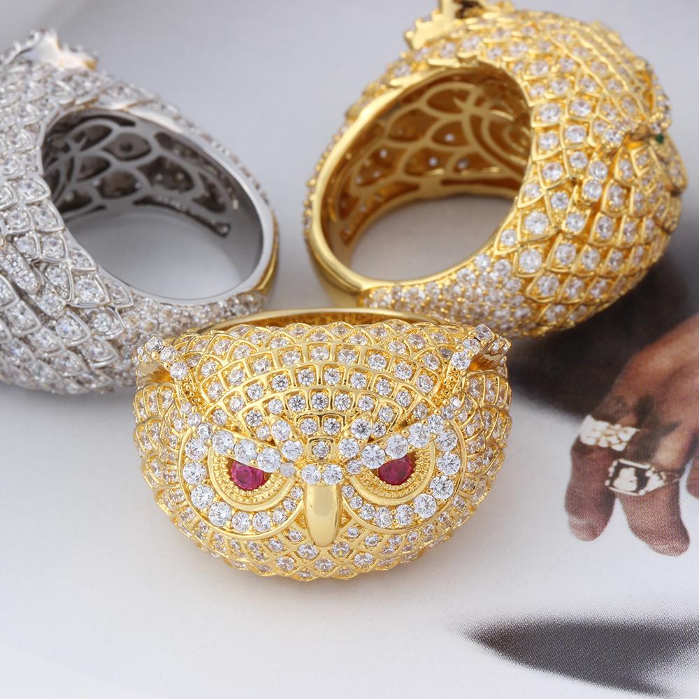 14K Gold Owl Ring