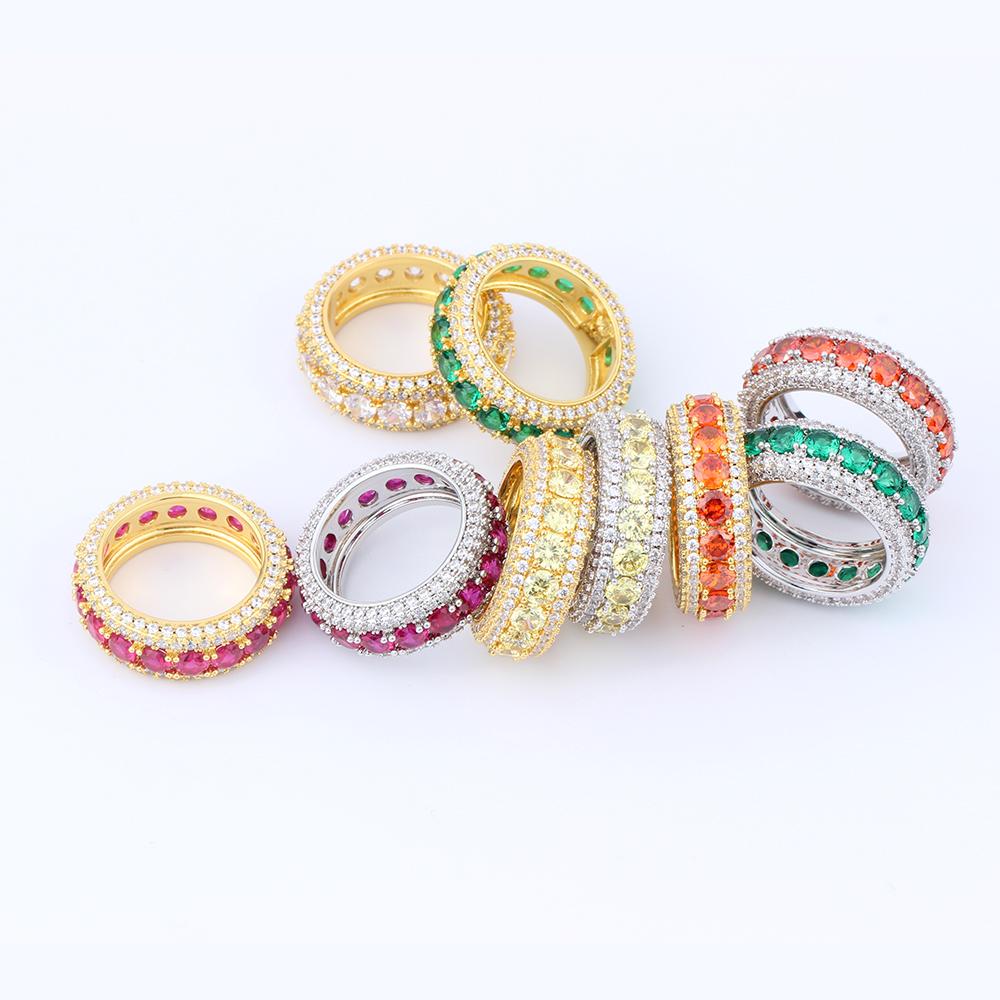 18K Gold Iced Out Hip Hop Ring