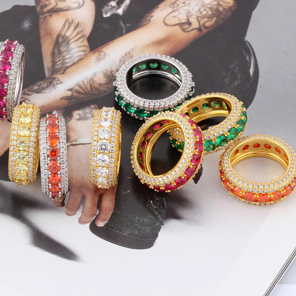 White Gold Iced Out Hip Hop Ring