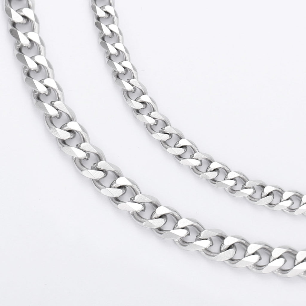 4MM White Gold Miami Micro Cuban Link Chain