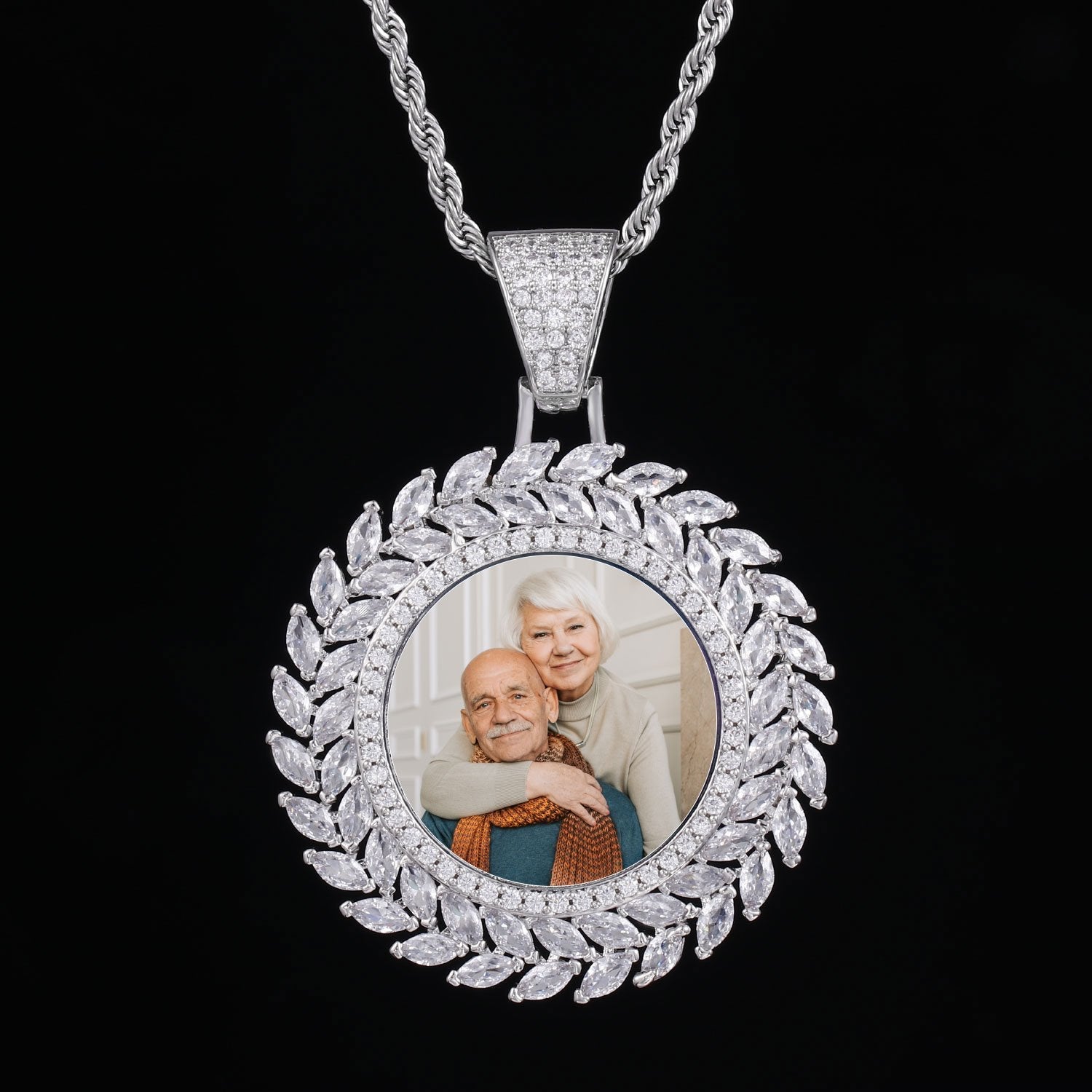 Large 3D Wheat Ear Custom Picture Pendant Thegoldlinks