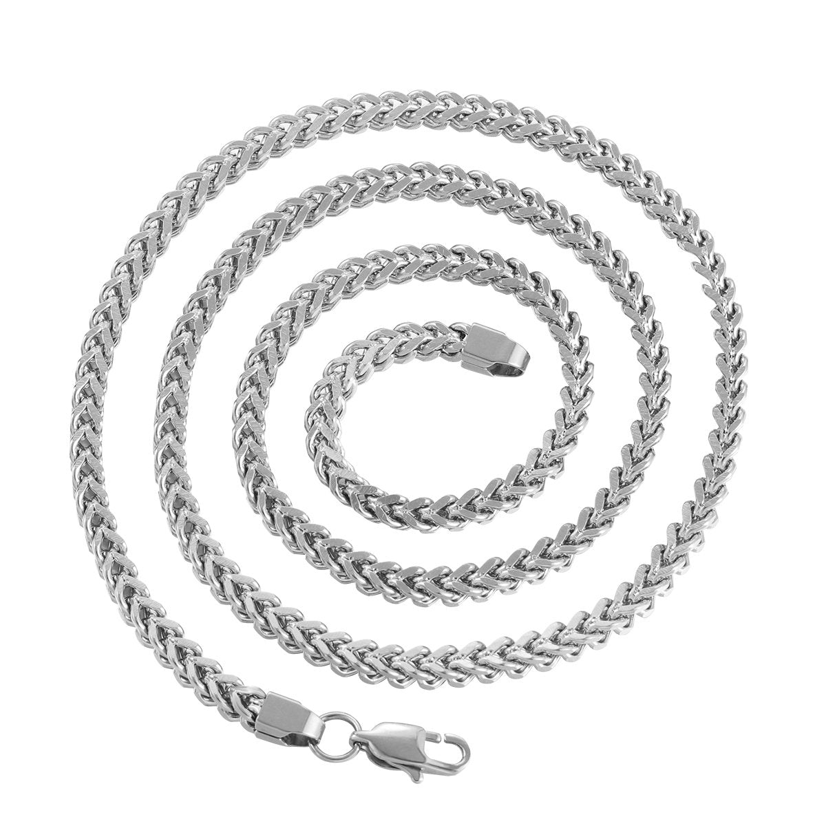 3MM White Gold Franco Chain Thegoldlinks