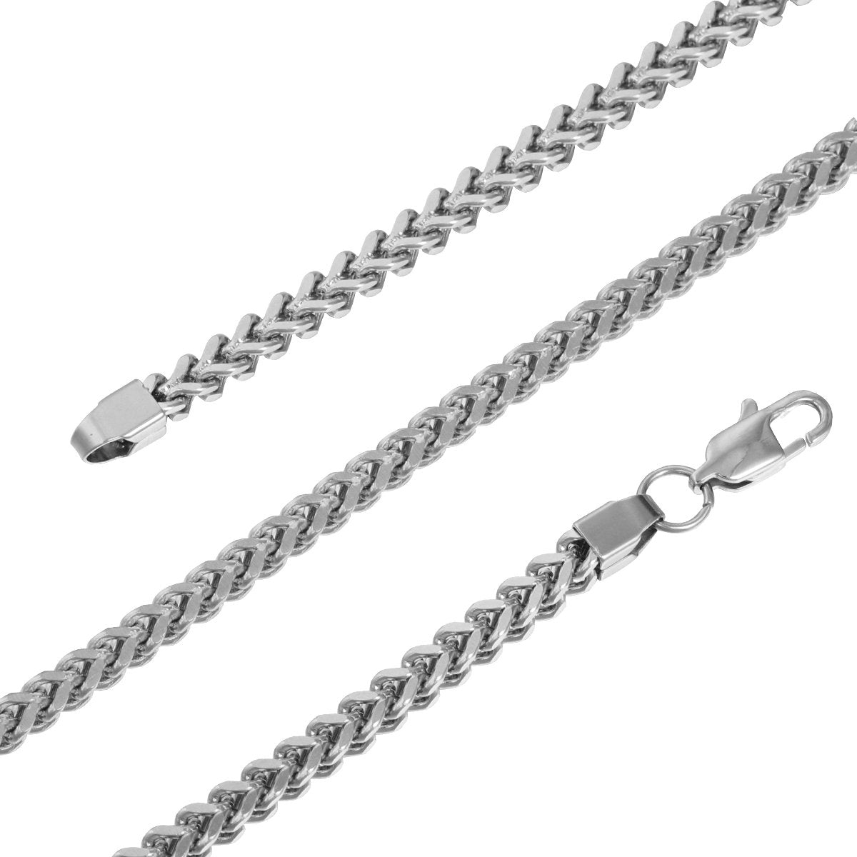 3MM White Gold Franco Chain