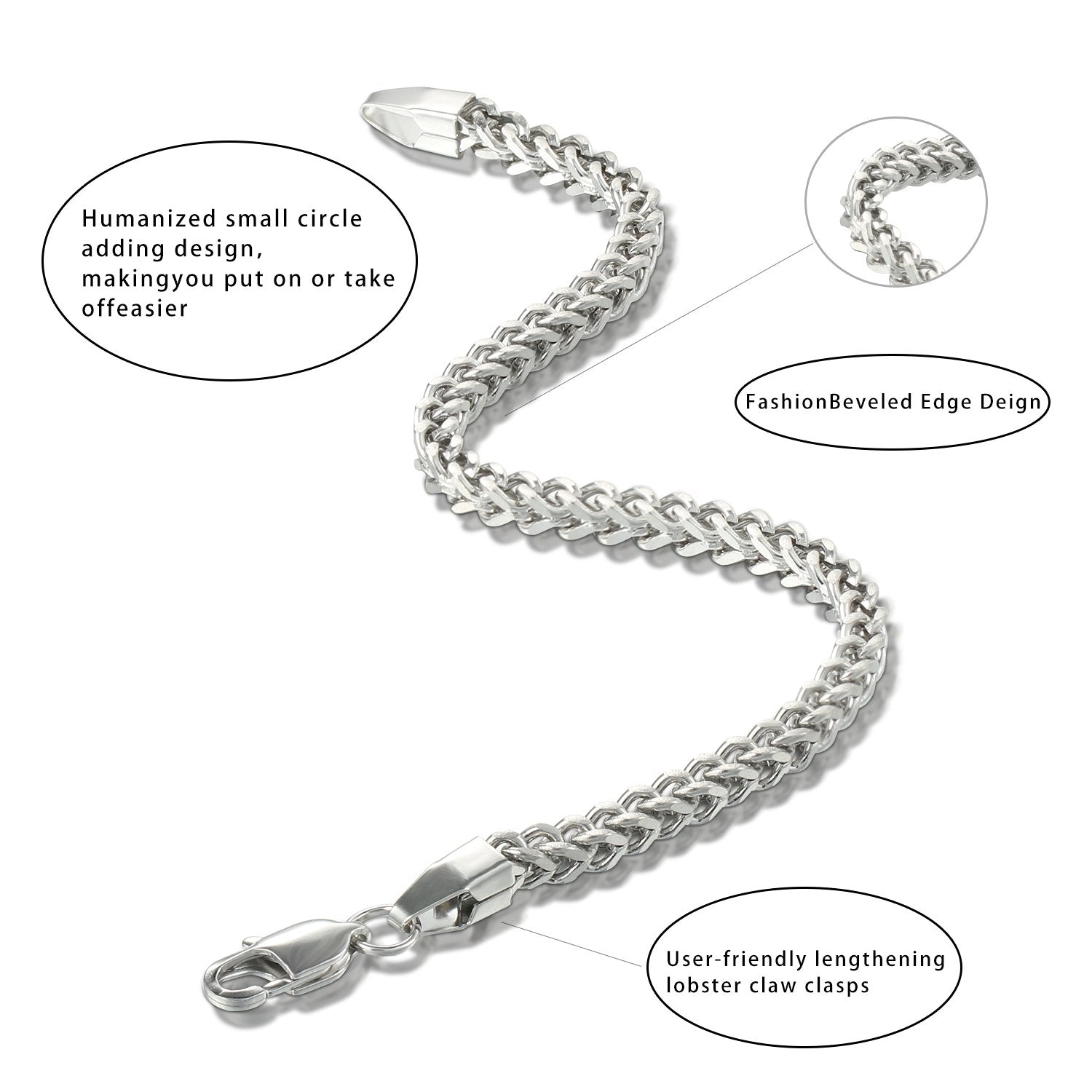 3MM White Gold Franco Chain