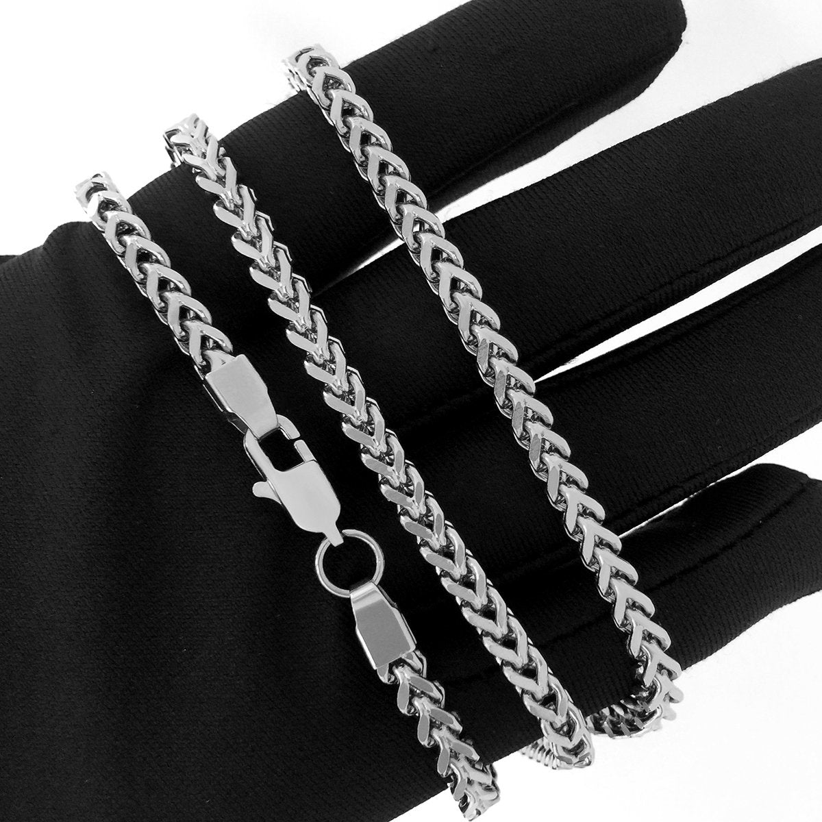 3MM White Gold Franco Chain