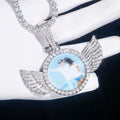 Custom Wing Photo Pendant（With Chain) Thegoldlinks