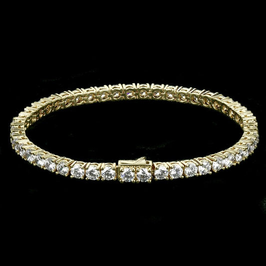 5MM Gold  Plated Tennis Bracelet