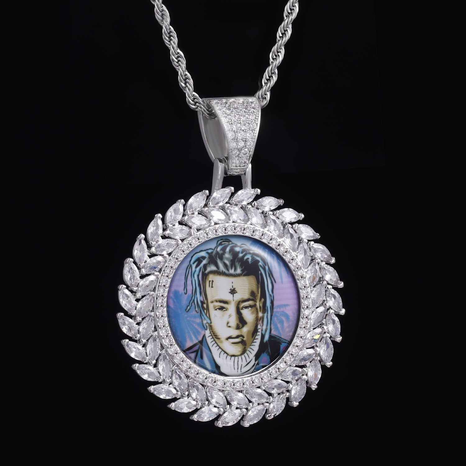 Large 3D Wheat Ear Custom Picture Pendant Thegoldlinks