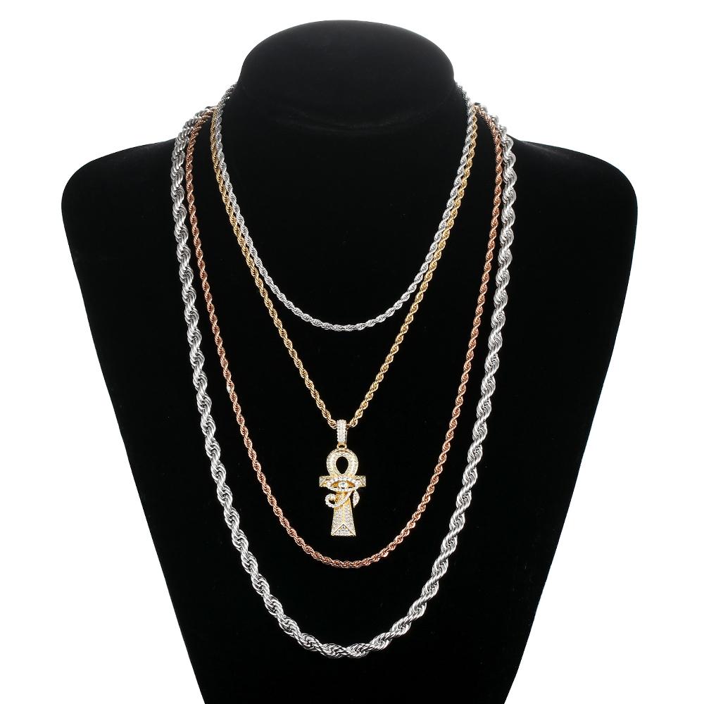 3MM White Gold Rope Chain
