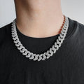 15MM White Gold Iced Out Prong Cuban Link Chain Thegoldlinks