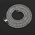 7/9MM White Gold Plated Six-sided Grind  Miami Cuban Link Chain Thegoldlinks