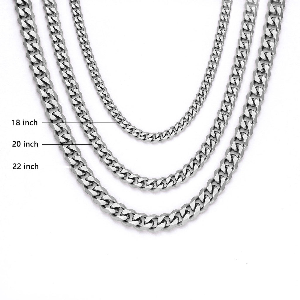 4MM White Gold Miami Micro Cuban Link Chain