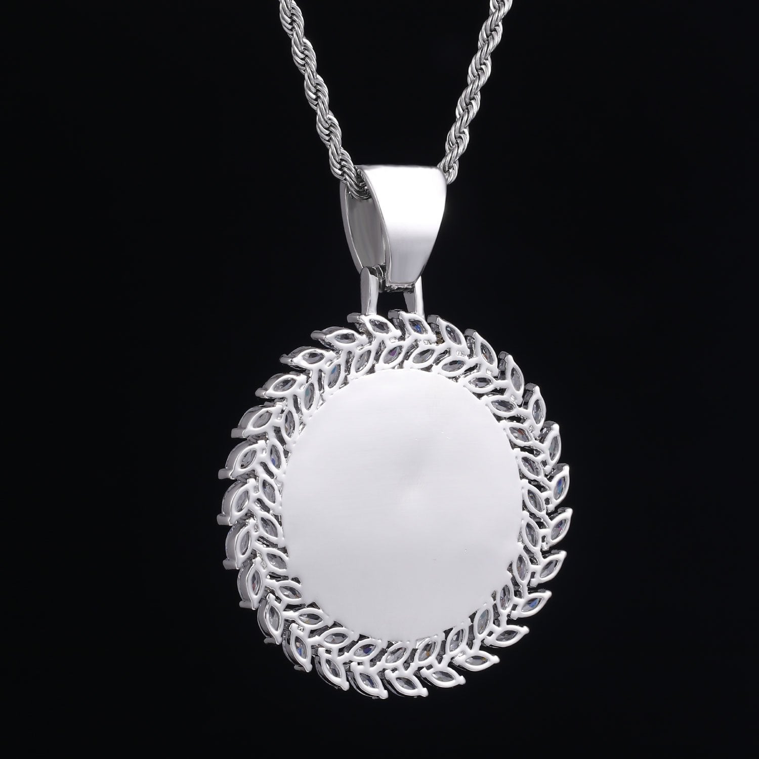 Large 3D Wheat Ear Custom Picture Pendant Thegoldlinks