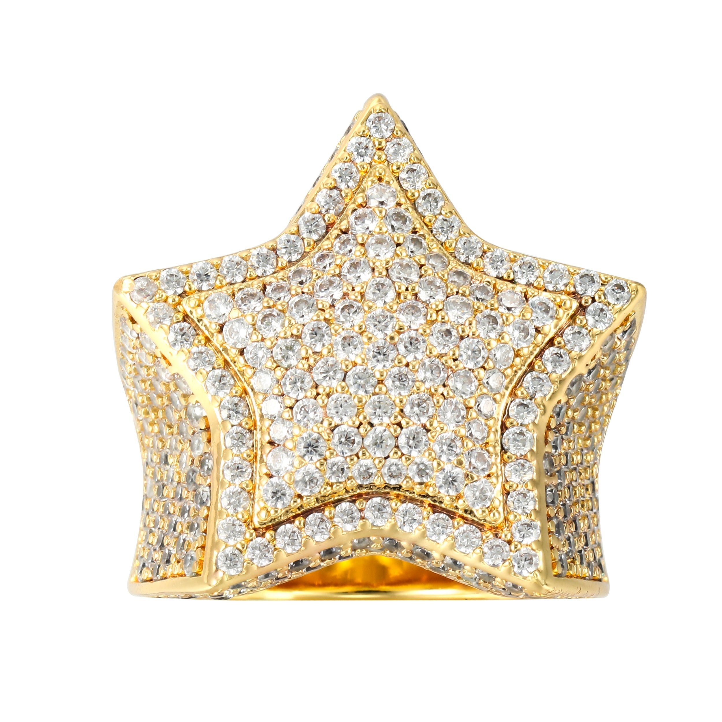 18K Gold Star Ring Thegoldlinks