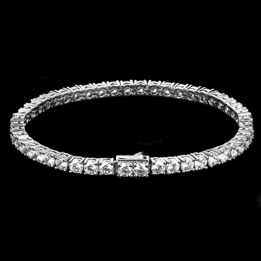 5MM White Gold  Tennis Bracelet Thegoldlinks