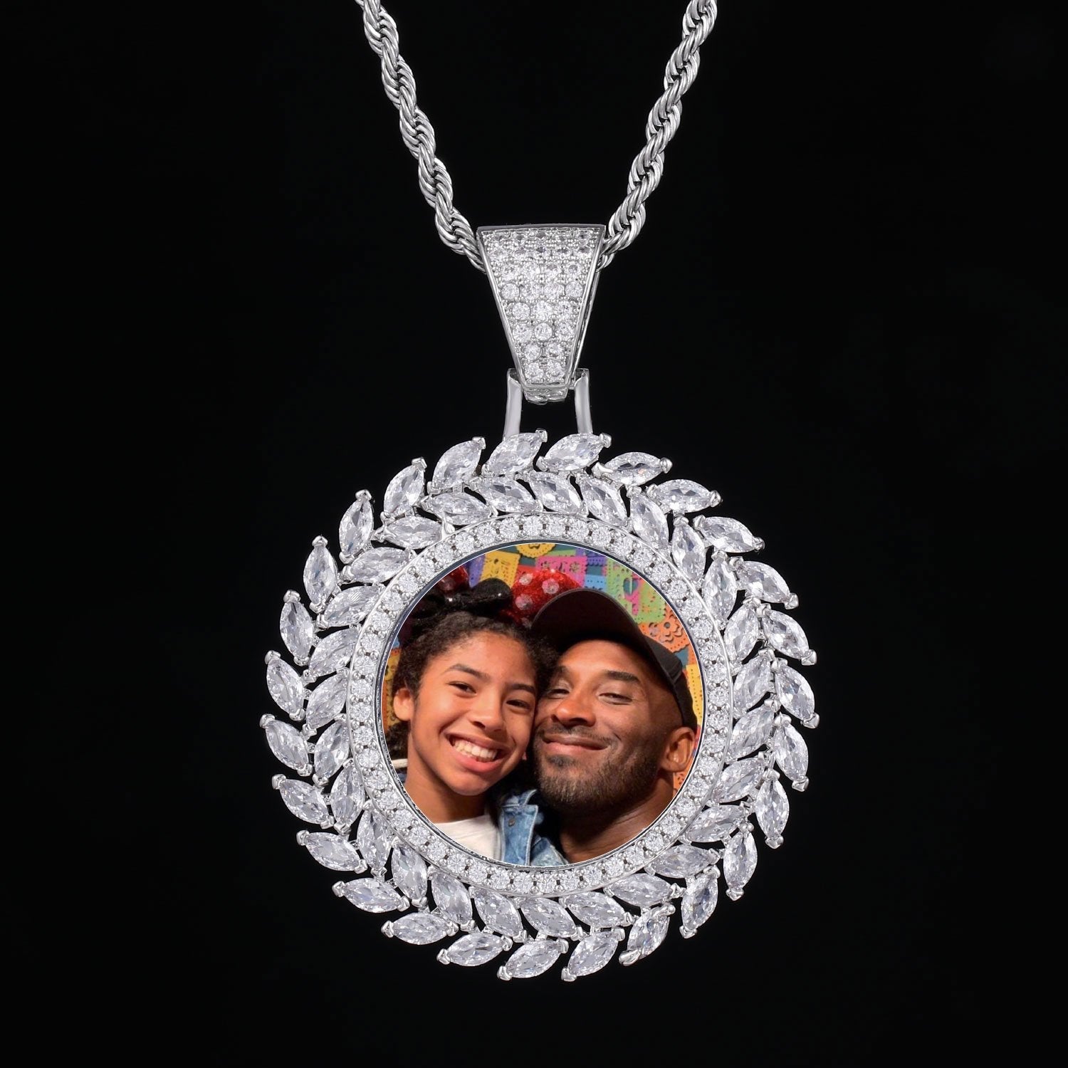 Large 3D Wheat Ear Custom Picture Pendant Thegoldlinks