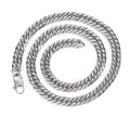 7/9MM White Gold Plated Zircon Flip Button Miami Cuban Link Chain Thegoldlinks