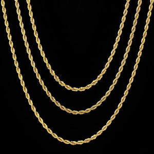 4MM 14K Gold Rope Chain