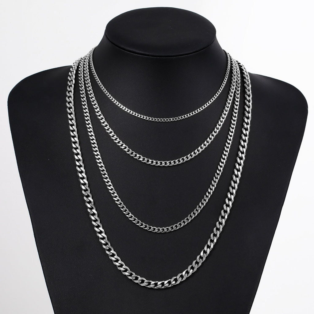 4MM White Gold Miami Micro Cuban Link Chain