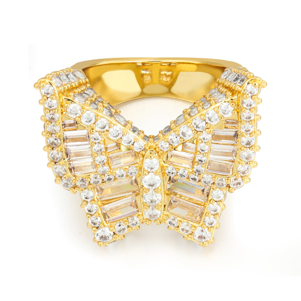 14K Gold Butterfly Ring