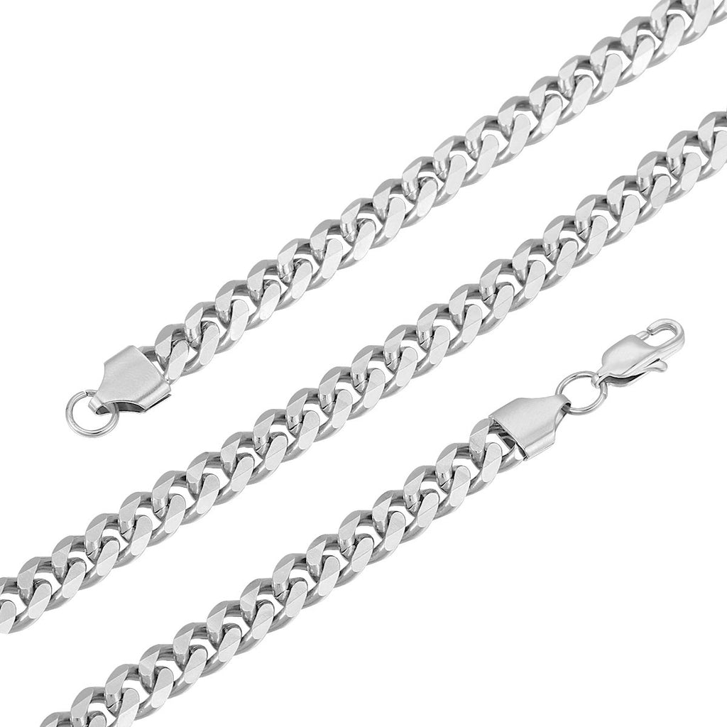 4MM White Gold Miami Micro Cuban Link Chain