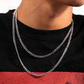 4MM White Gold Miami Micro Cuban Link Chain Thegoldlinks