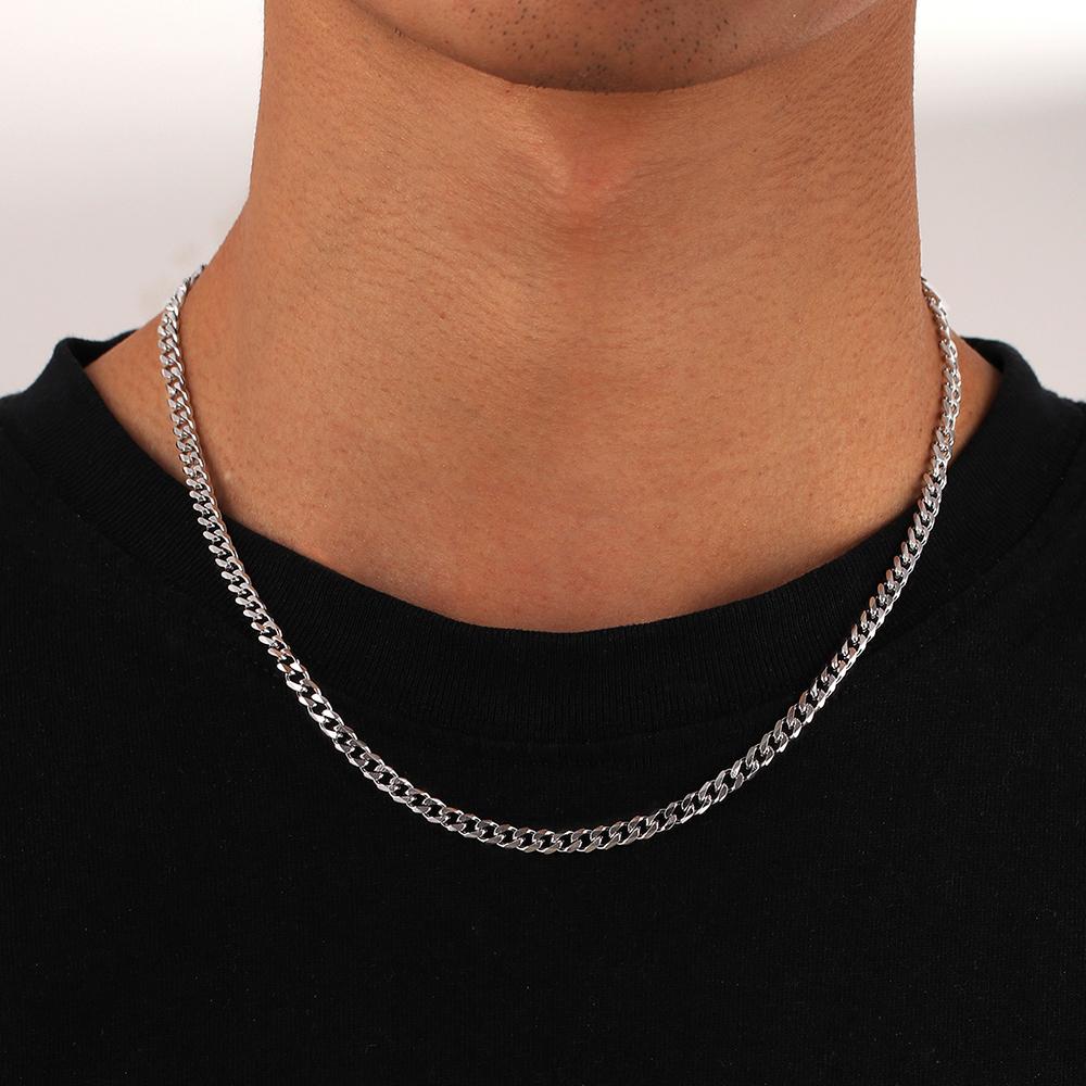 4MM White Gold Miami Micro Cuban Link Chain