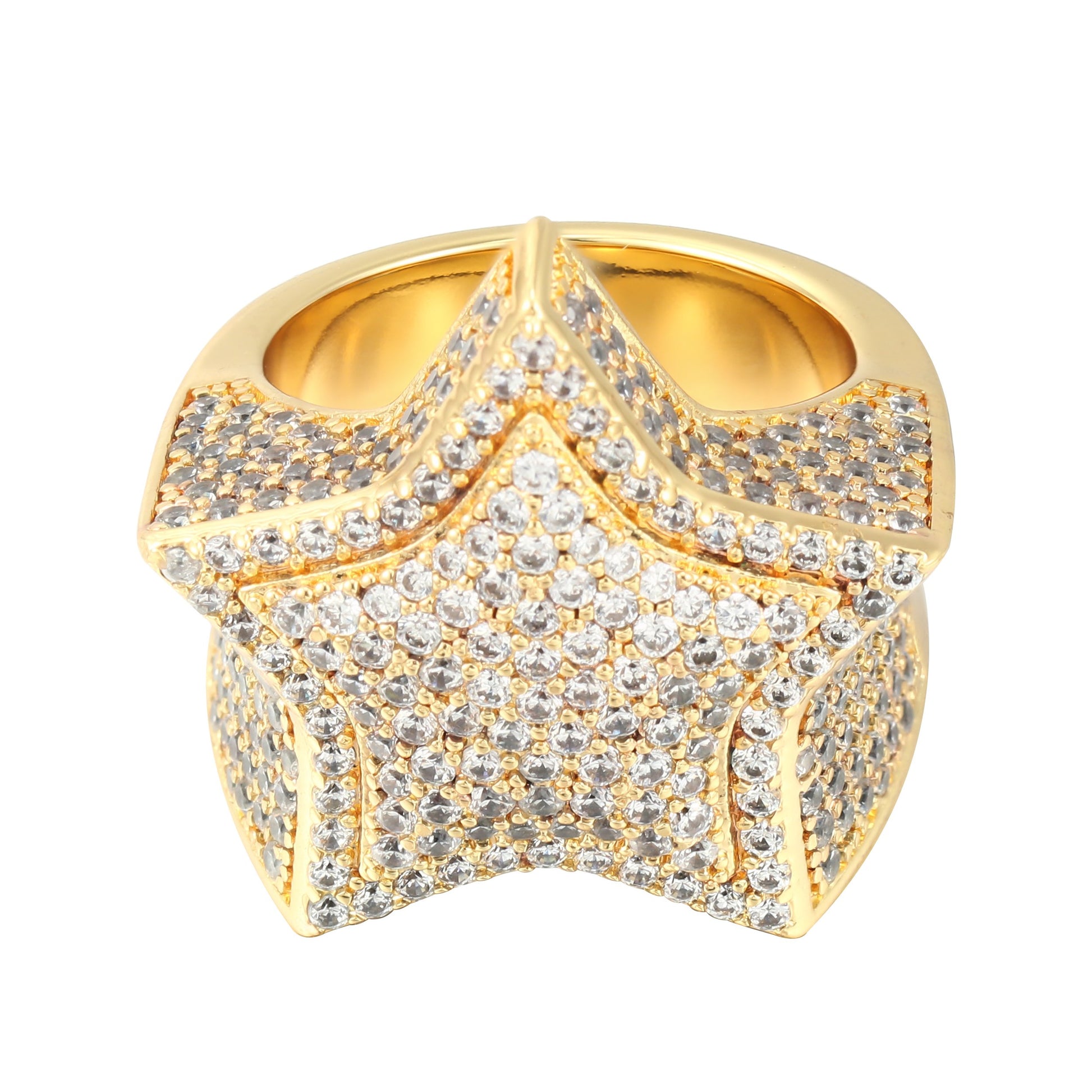 18K Gold Star Ring