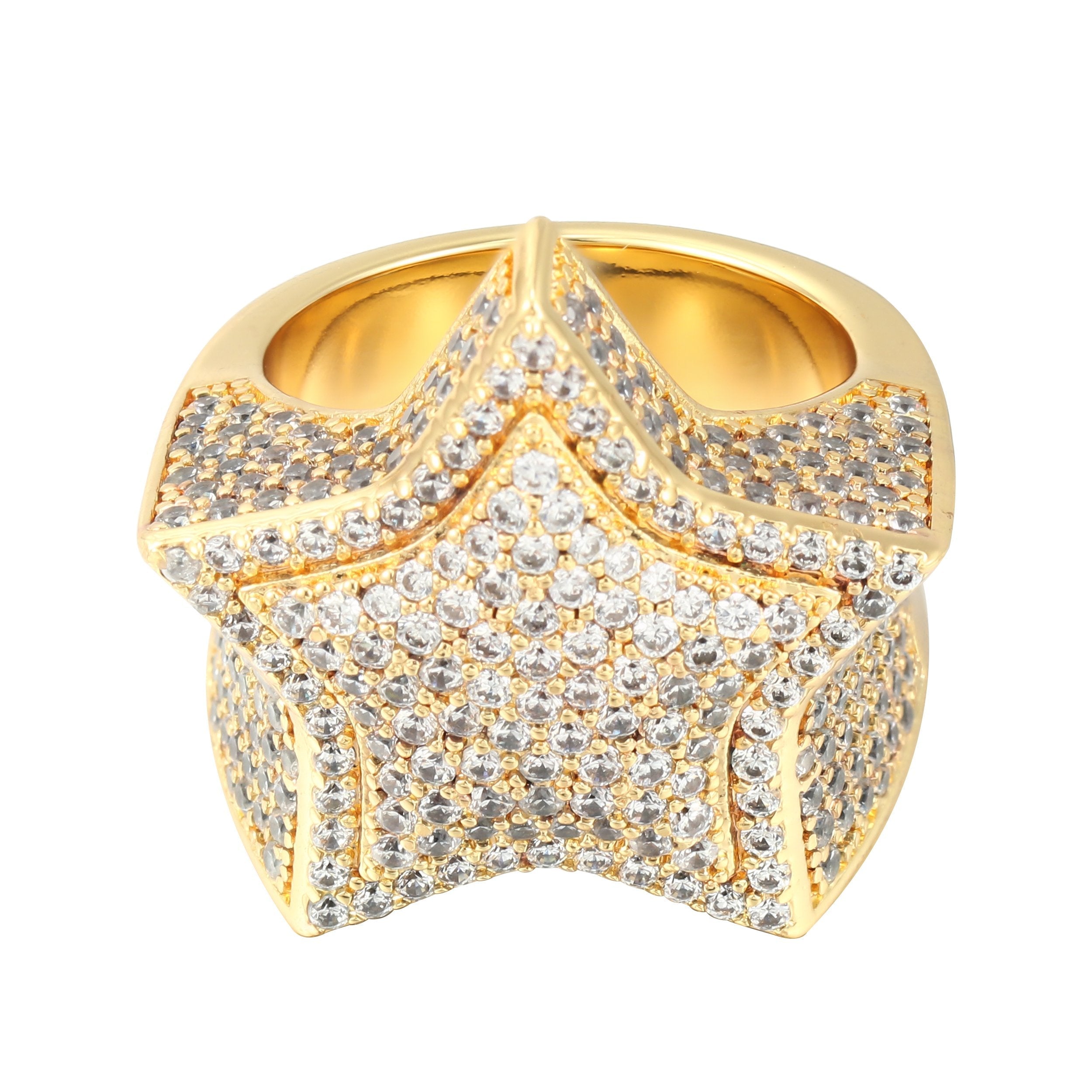 18K Gold Star Ring Thegoldlinks