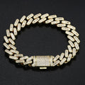 14K Gold Iced Out Prong Cuban Link Bracelet Thegoldlinks