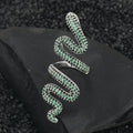 18K/White Gold Iced Snake Ring Thegoldlinks