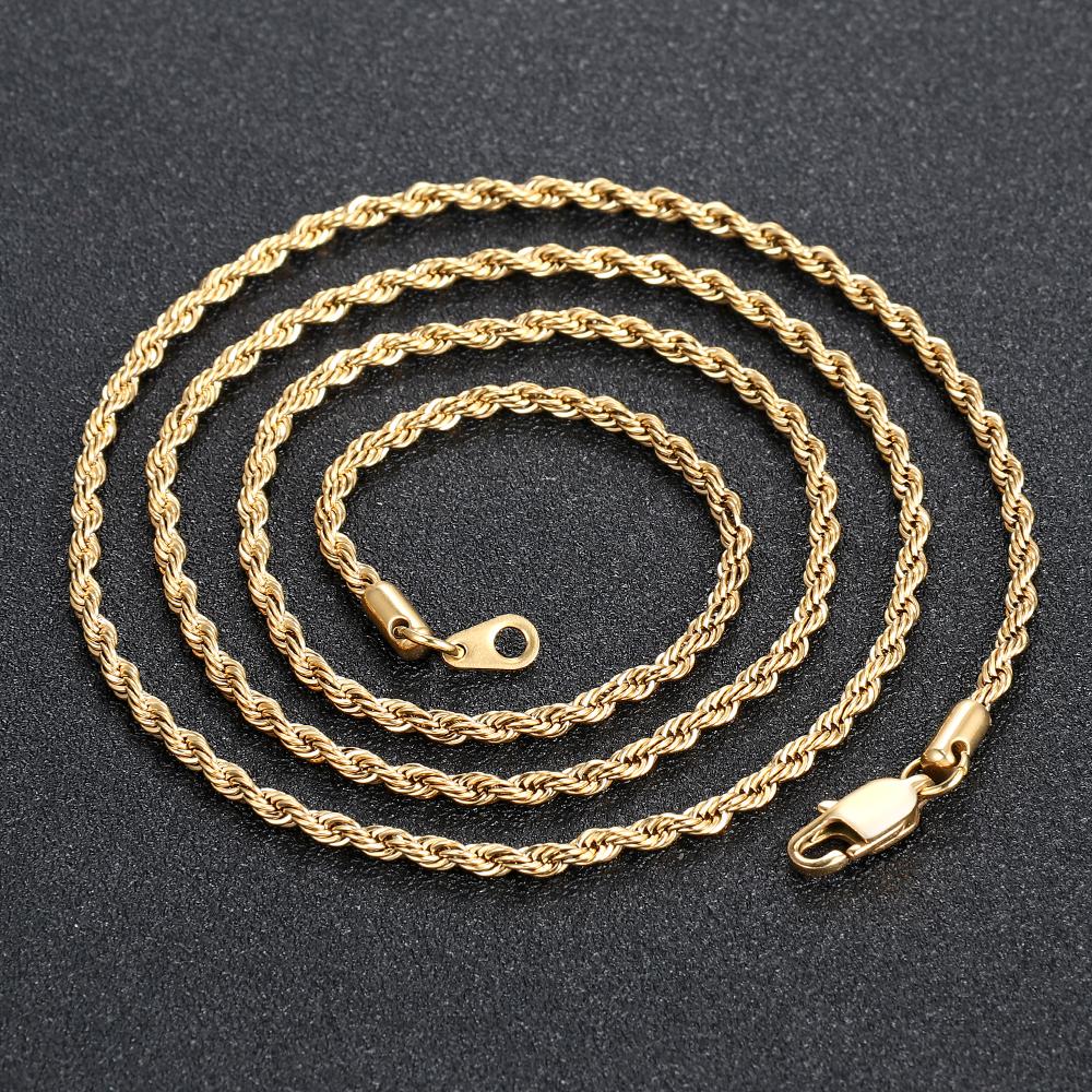 4MM 14K Gold Rope Chain
