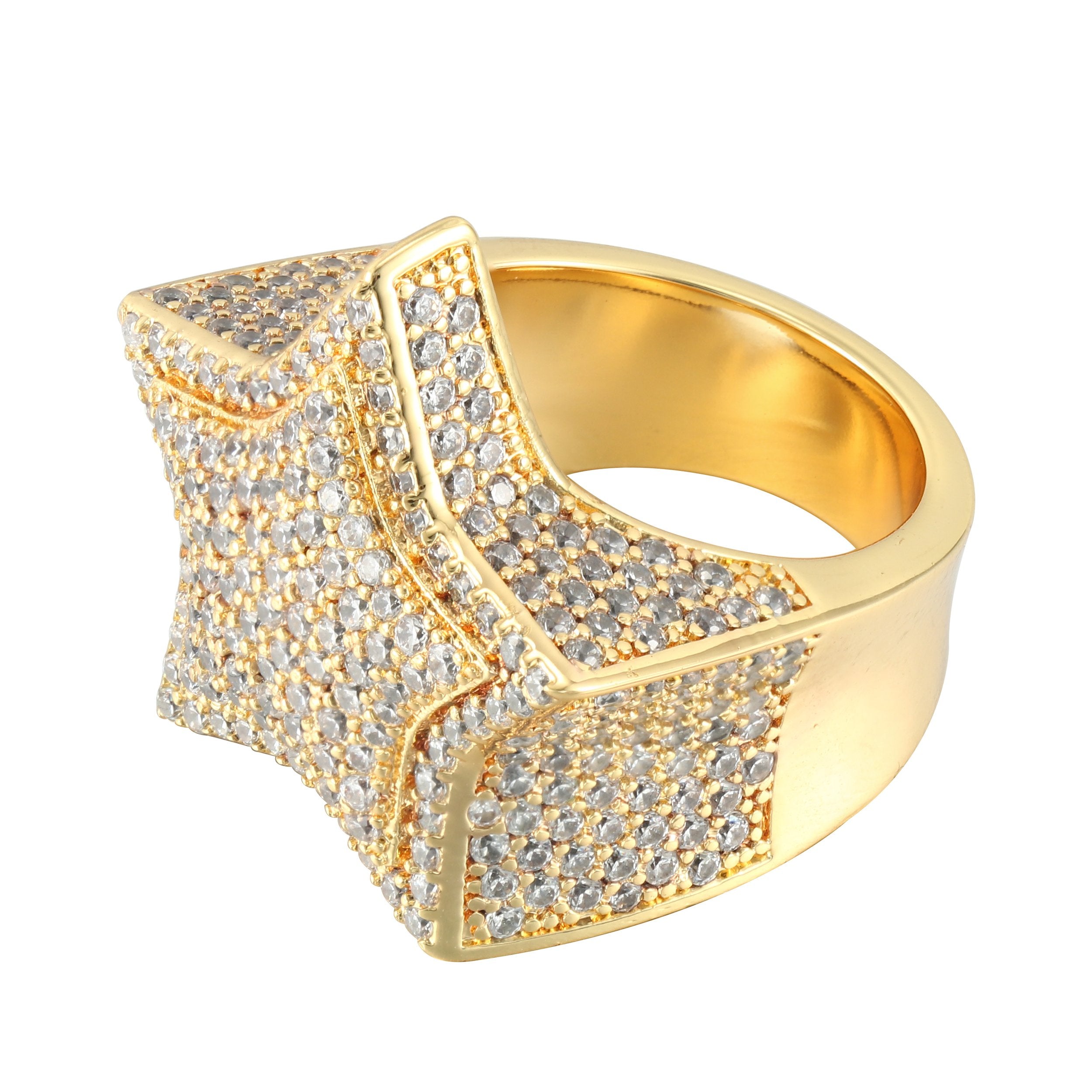 18K Gold Star Ring Thegoldlinks