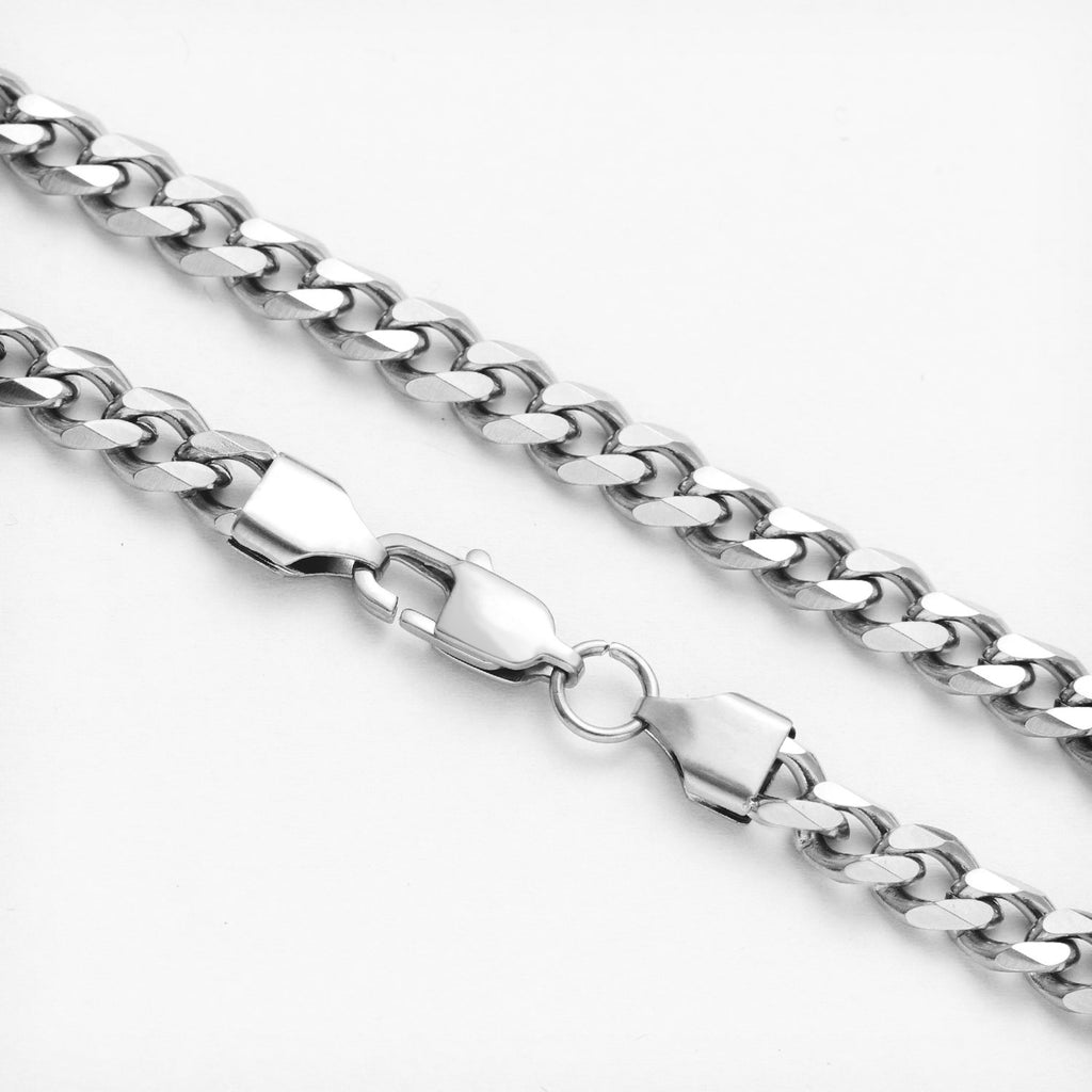 4MM White Gold Miami Micro Cuban Link Chain
