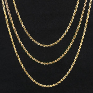 4MM 14K Gold Rope Chain