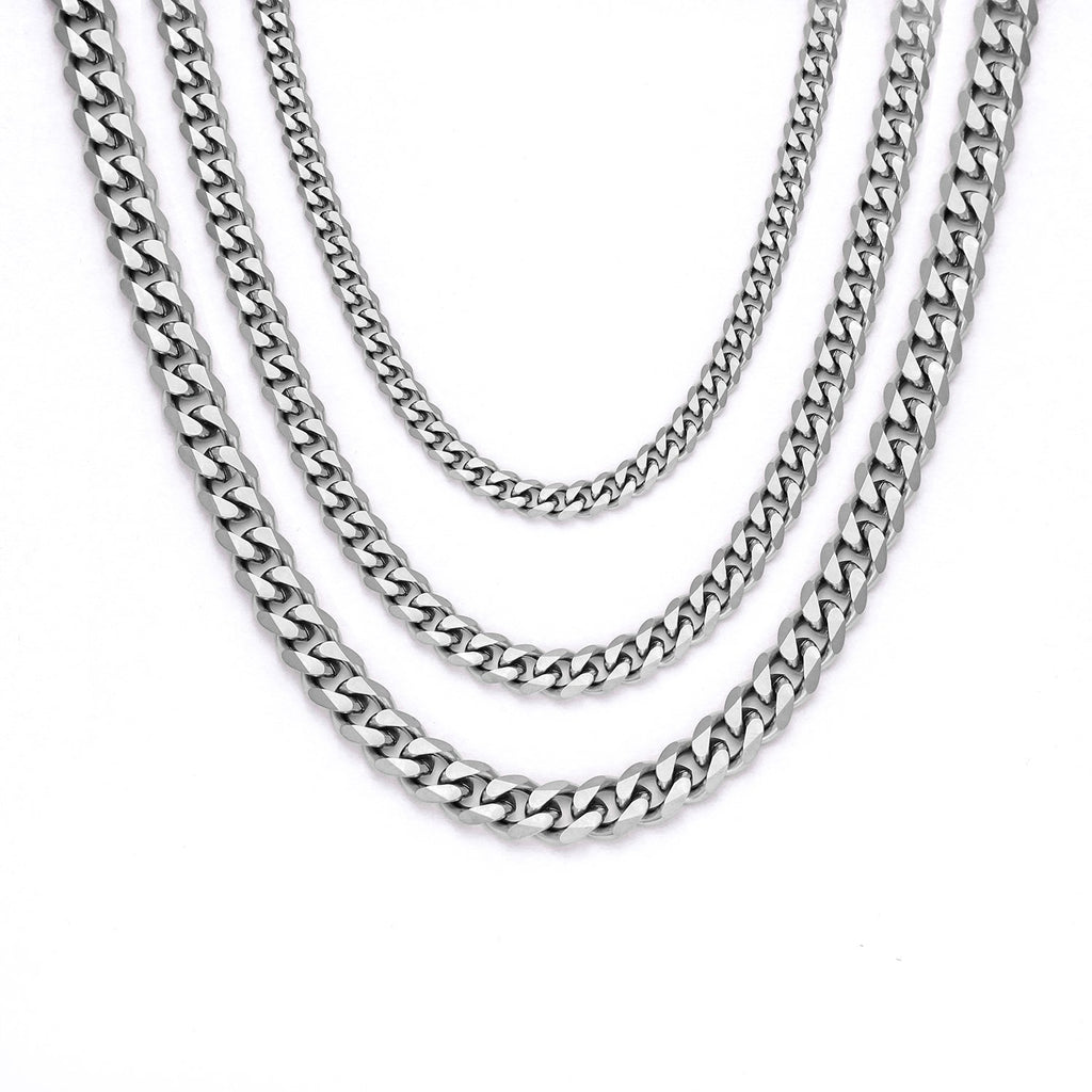 4MM White Gold Miami Micro Cuban Link Chain