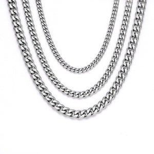 4MM White Gold Miami Micro Cuban Link Chain