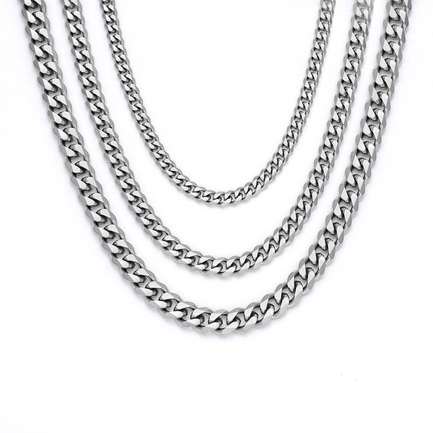 4MM White Gold Miami Micro Cuban Link Chain Thegoldlinks