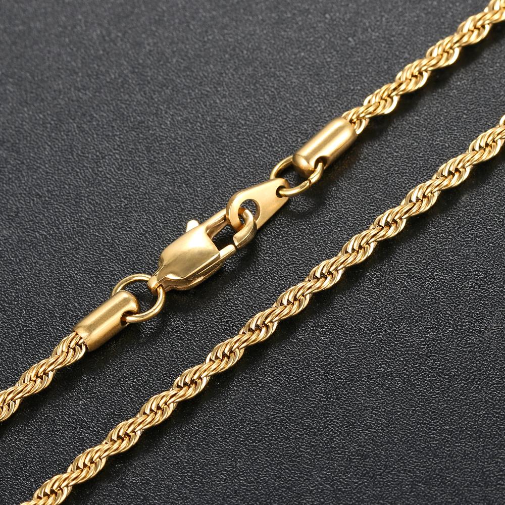 4MM 14K Gold Rope Chain