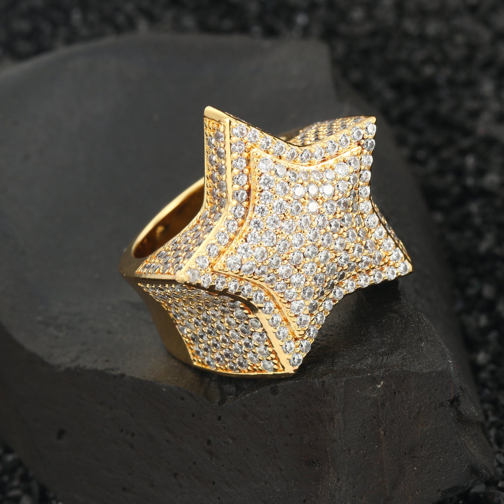 14K Gold Star Ring