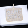 3D Big  Square Custom Letter Pendant Gubanlink