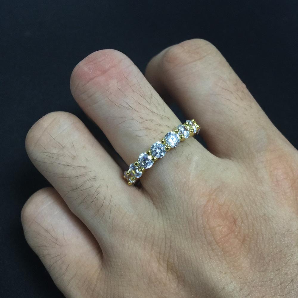 18K/White Gold Single  Eternity Ring