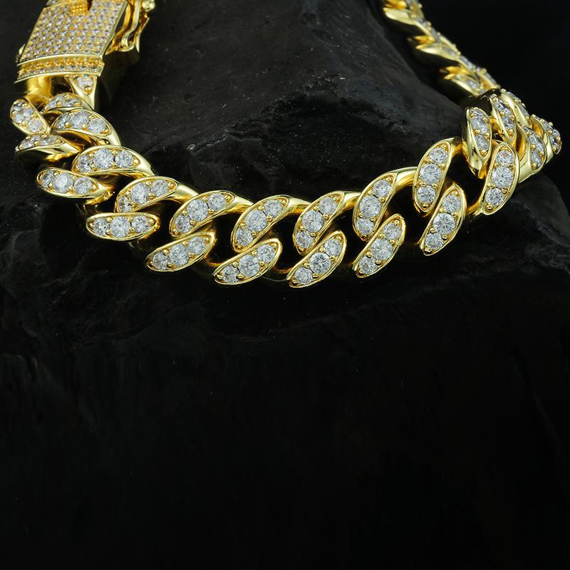 12MM 14K Gold  Flooded Miami Cuban Link Bracelet